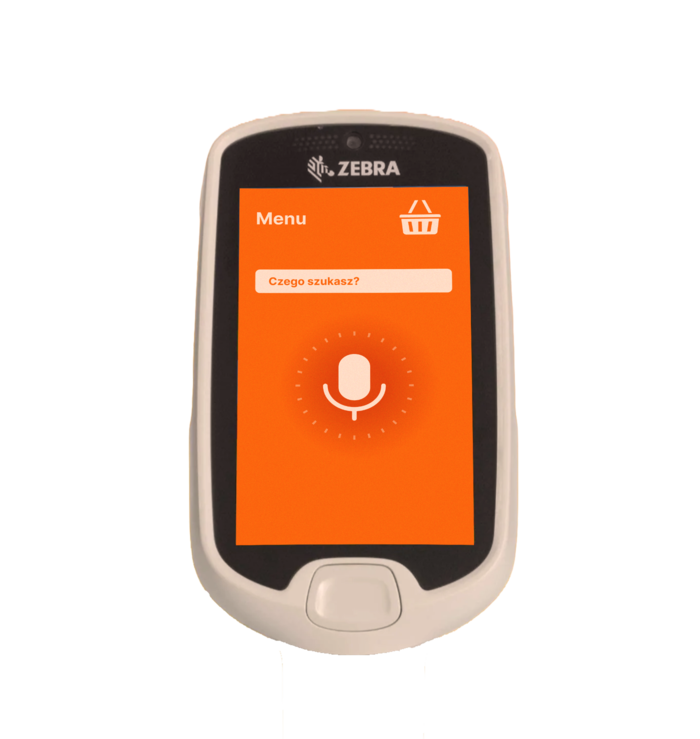 ASHA device screen: voice input